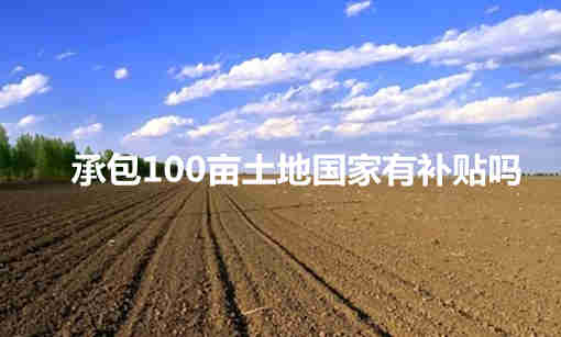 承包100亩土地国家有补贴吗? 种植土地100亩补助形式有哪些？