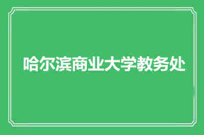 哈尔滨商业大学教务处 考试及学生成绩处理