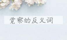 觉察的反义词 觉察的反义词是什么
