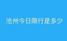 沧州限号限行时间、区域,限外(2024年5月31日)