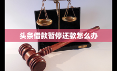头条借款暂停还款怎么办