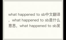 what happened to sb语法结构