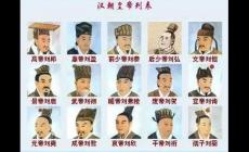 汉朝29位皇帝顺序列表（汉朝历代帝王顺序表及在位时间）