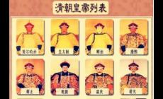 清朝历代帝王顺序表，清朝历代皇帝顺序及年号