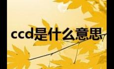ccd是什么意思网络用语（ccd是什么意思）