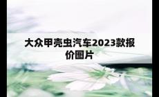 大众甲壳虫汽车2023款报价图片（大众甲壳虫怎么样）