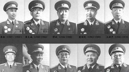 中国的十大将军排名（中国十大将军排名）