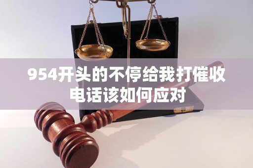 954开头的不停给我打催收电话该如何应对
